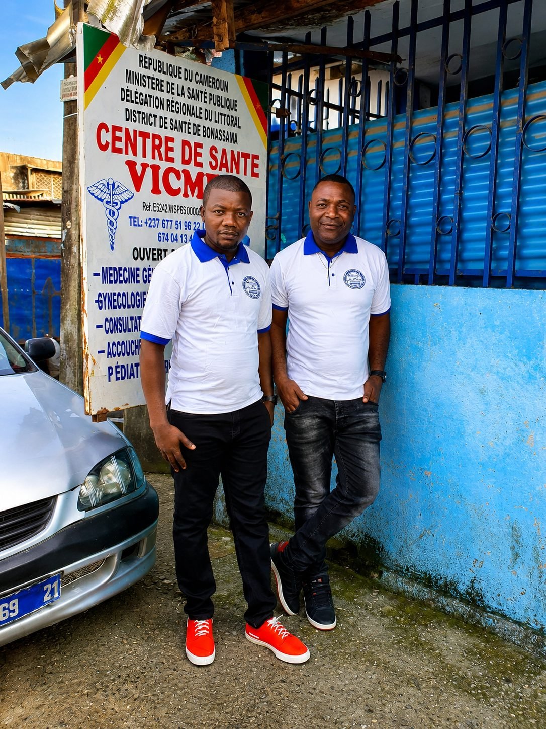 VICMEF health center signage in Douala